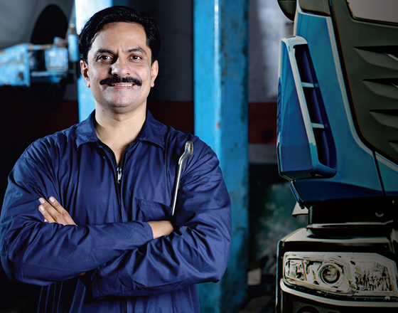 Technician and Truck